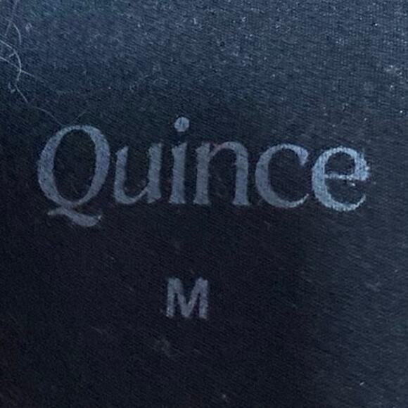 Quince Black Sleeveless Racerback Cami Yoga Gym Sports Bra Crop Tank Top Size M - Picture 3 of 4